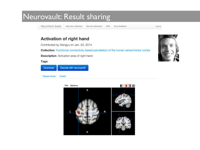 Neurovault: Result sharing
