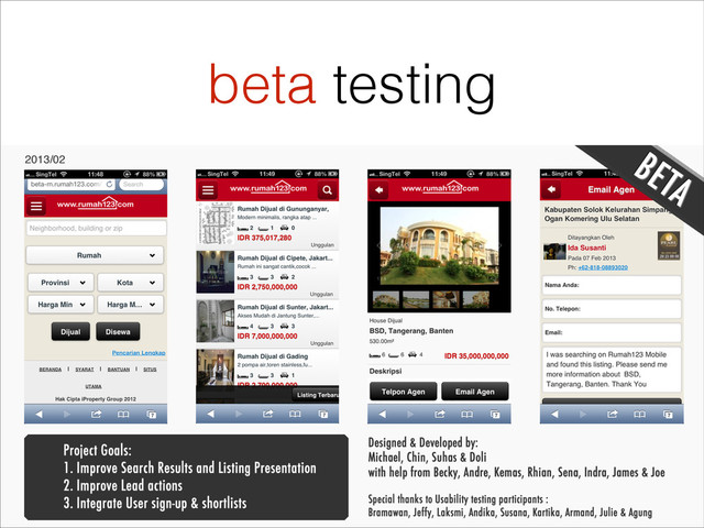 beta testing
