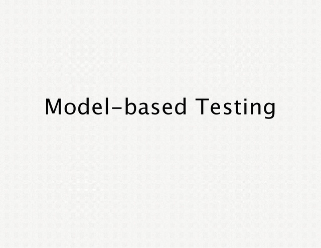 Model‑based Testing

