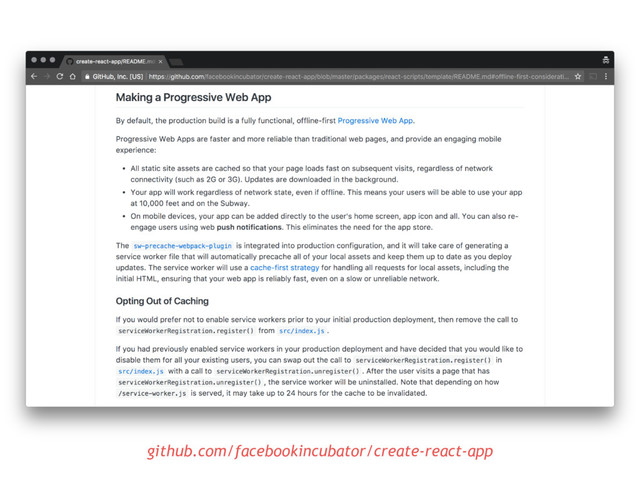 github.com/facebookincubator/create-react-app
