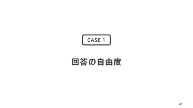 21
ճ౴ͷࣗ༝౓
CASE 1
