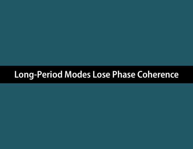 Long-Period Modes Lose Phase Coherence
