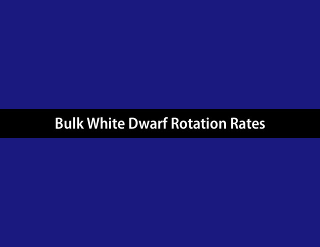 Bulk White Dwarf Rotation Rates
