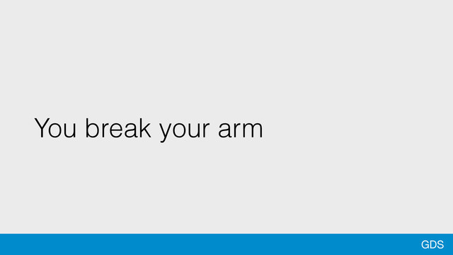 GDS
You break your arm
