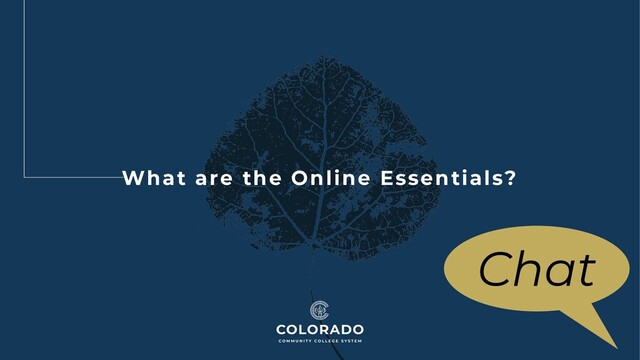 What are the Online Essentials?
Chat
