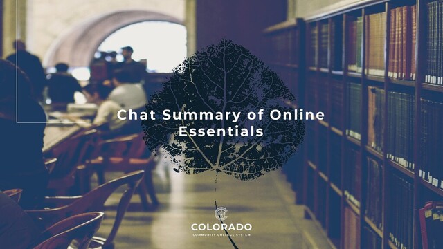 Chat Summary of Online
Essentials
