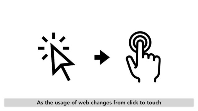 As the usage of web changes from click to touch
