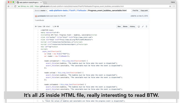 It’s all JS inside HTML ﬁle, really interesting to read BTW.

