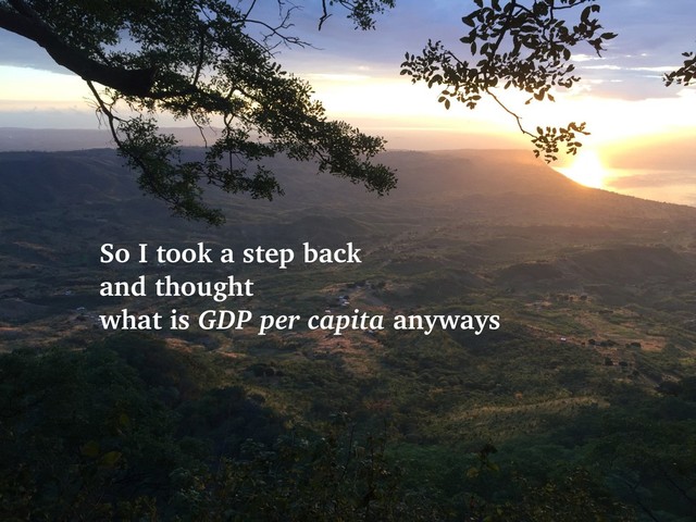 @talraviv
talraviv.org
So I took a step back
and thought
what is GDP per capita anyways
