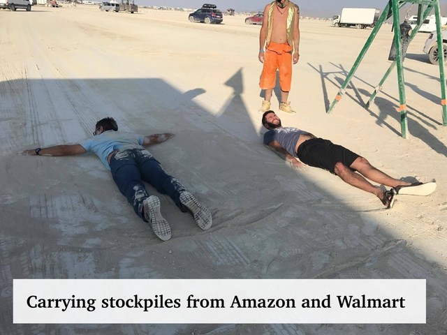 @talraviv
talraviv.org
Carrying stockpiles from Amazon and Walmart
