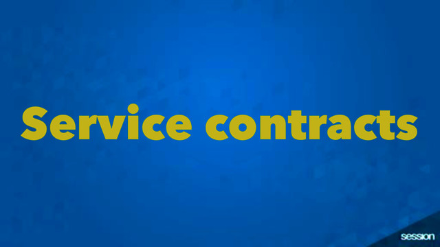 Service contracts
