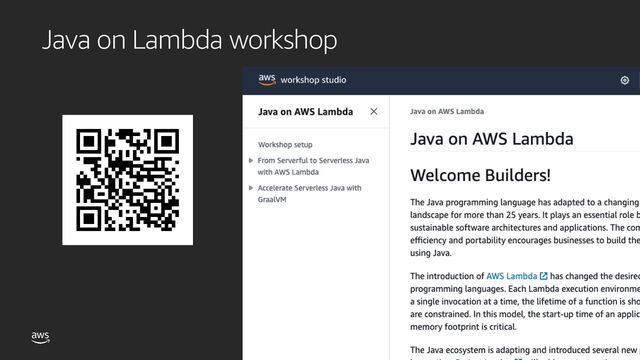 © 2022, Amazon Web Services, Inc. or its affiliates. All rights reserved.
Java on Lambda workshop
