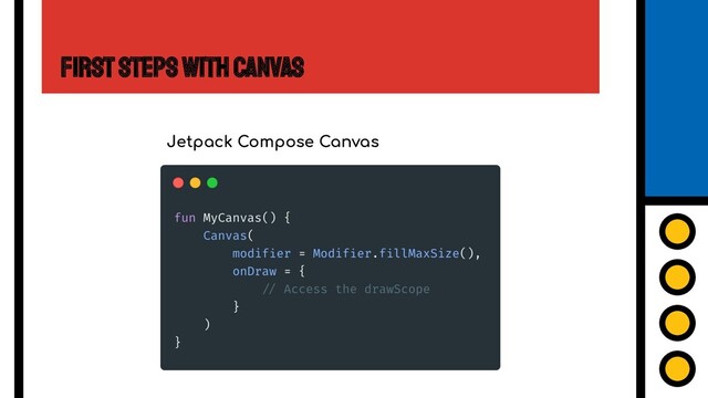 First Steps with Canvas
Jetpack Compose Canvas
