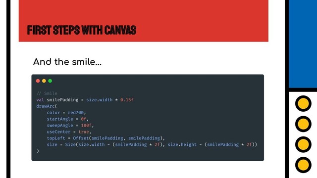 First Steps with Canvas
And the smile...
