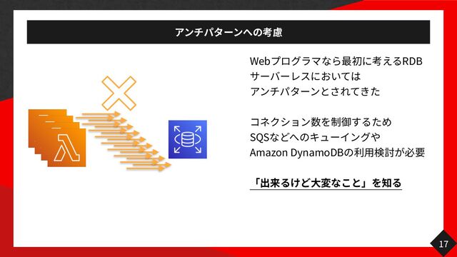 Web RDB


   
  

SQS
 
Amazon DynamoDB


17
