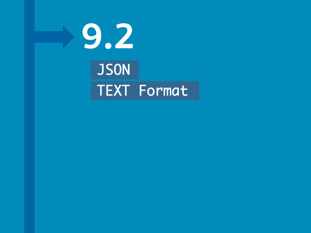 9.2
JSON
TEXT Format
