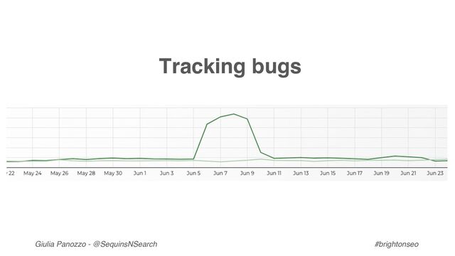 Giulia Panozzo - @SequinsNSearch #brightonseo
Tracking bugs
