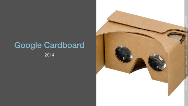 Google Cardboard
2014
By Evan-Amos https://commons.wikimedia.org/w/index.php?curid=45580283

