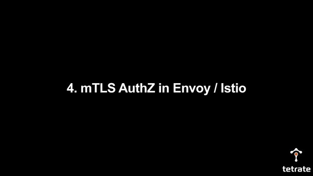4. mTLS AuthZ in Envoy / Istio
