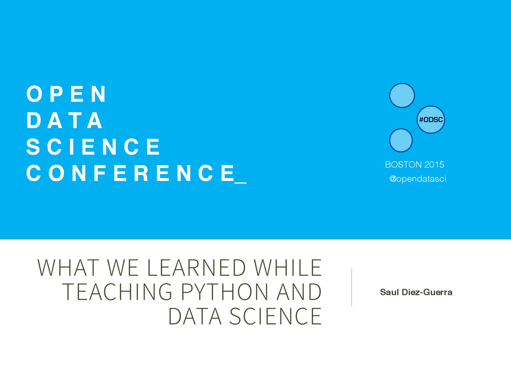 What we learned while teaching Python and Data Science - Speaker Deck