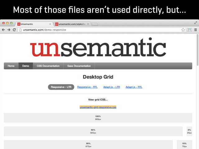 Most of those ﬁles aren’t used directly, but…
