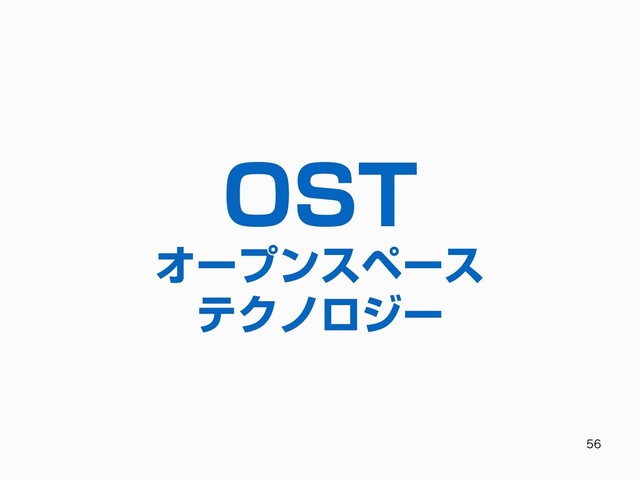 OST
オープンスペース
テクノロジー



