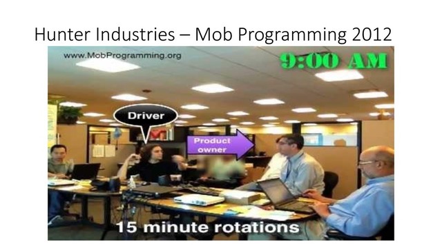 Hunter Industries – Mob Programming 2012
