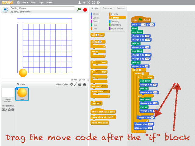 Drag the move code after the "if" block

