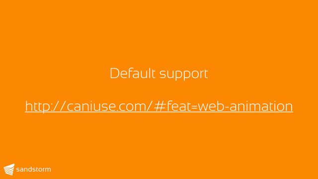 Default support
http://caniuse.com/#feat=web-animation
