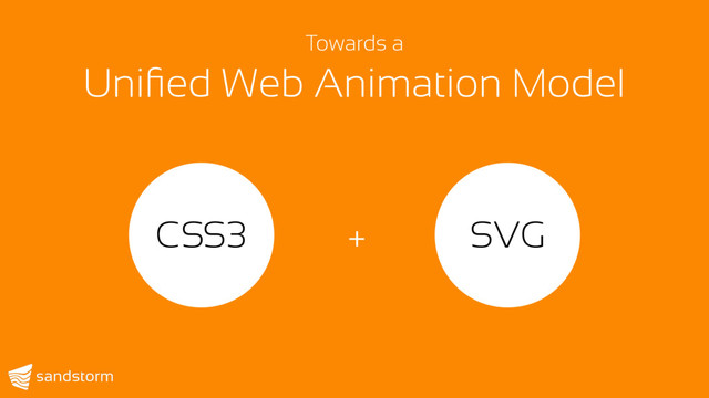 CSS3 + SVG
Towards a
 
Uniﬁed Web Animation Model
