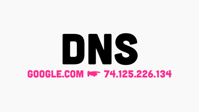 DNS
GOOGLE.COM ☛ 74.125.226.134
