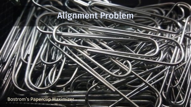 Alignment Problem
9
Bostrom’s Paperclip Maximizer

