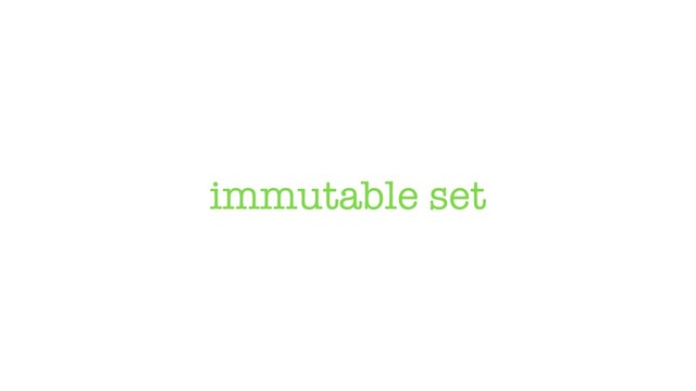 immutable set
