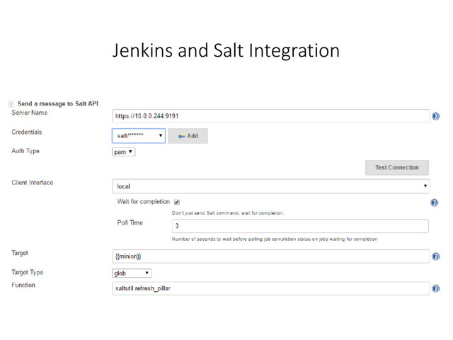 Jenkins and Salt Integration
