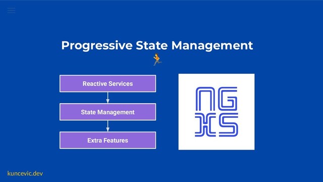 kuncevic.dev
Reactive Services
State Management
Progressive State Management
🏃
Extra Features
