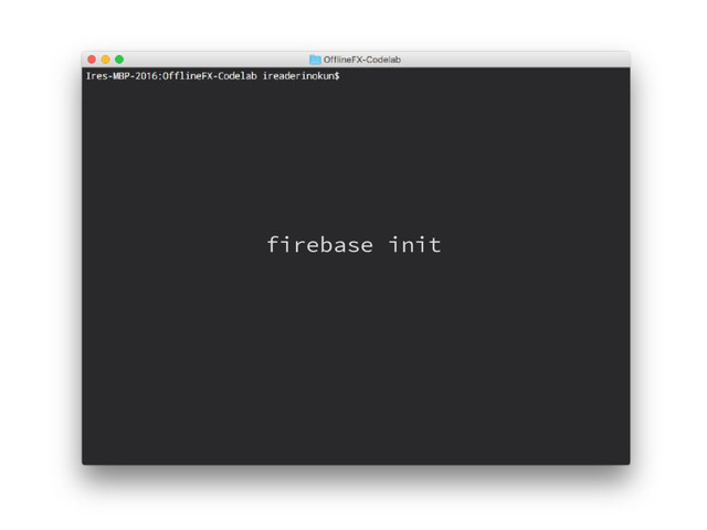 firebase init

