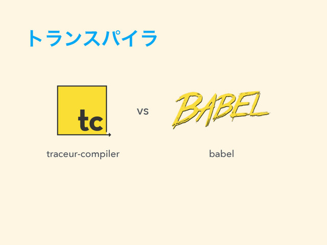 τϥϯεύΠϥ
traceur-compiler babel
vs
