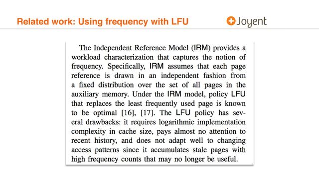 Related work: Using frequency with LFU
