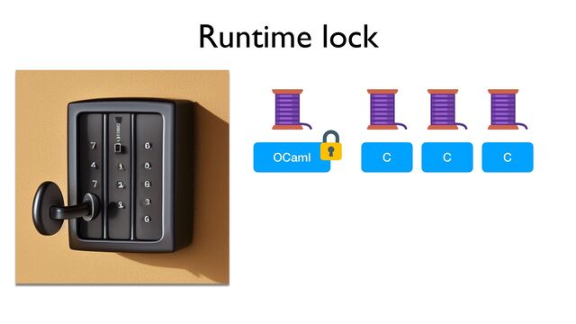 Runtime lock
OCaml C C
C

