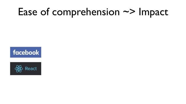 Ease of comprehension ~> Impact
