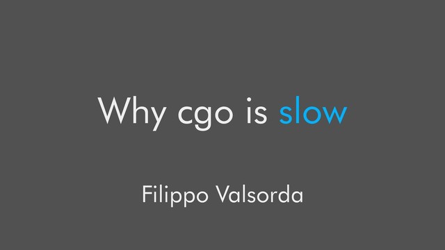 Why cgo is slow
Filippo Valsorda
