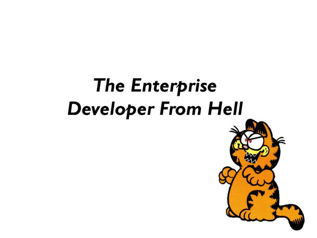 The Enterprise
Developer From Hell

