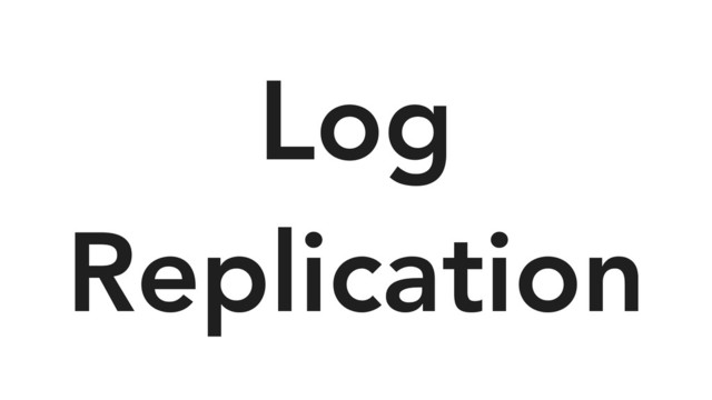 Log
Replication
