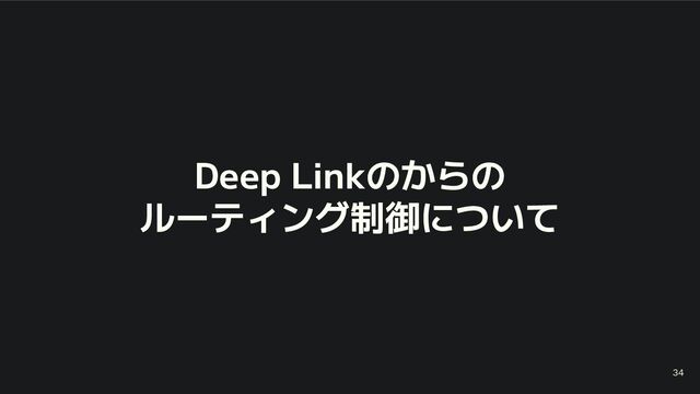 Deep Linkのからの
ルーティング制御について
34
