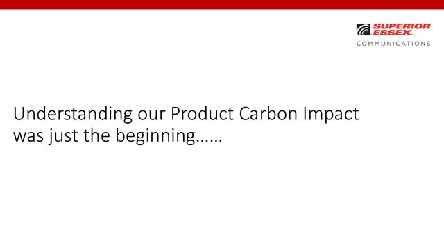 Understanding our Product Carbon Impact
was just the beginning……

