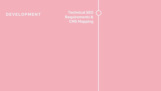 Technical SEO
Requirements &
CMS Mapping
DEVELOPMENT
