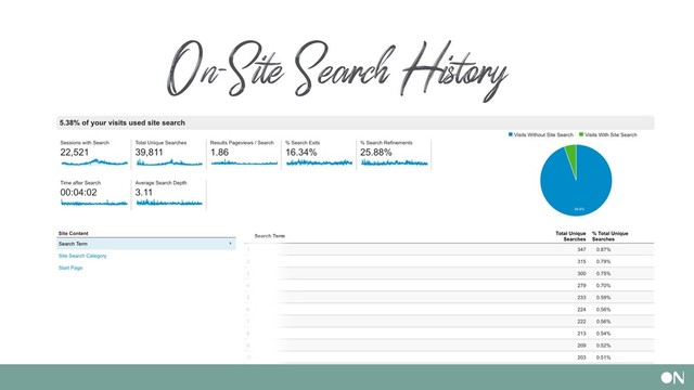 On-Site Search History
