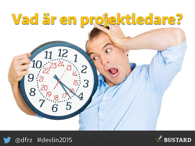 BUSTARD
@dfrz #devlin2015
Vad är en projektledare?
