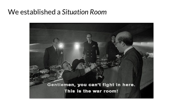 We established a Situation Room
