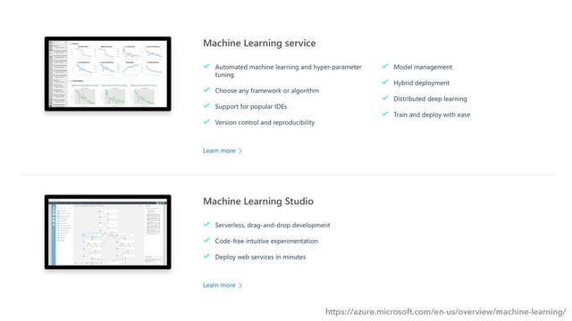 https://azure.microsoft.com/en-us/overview/machine-learning/
